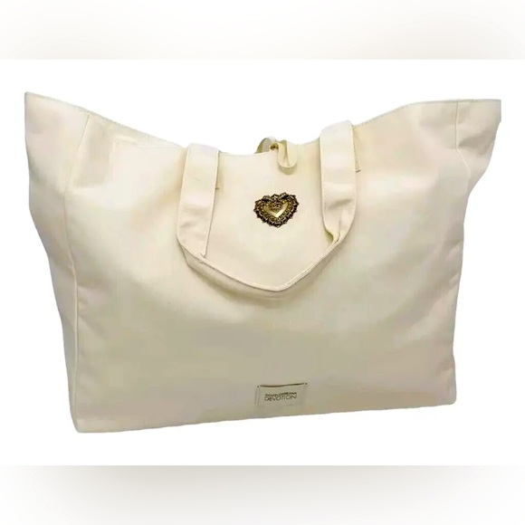 Dolce&Gabbana D&G Devotion Tote Shopper Travel Bag Cream Ivory NWT - Picture 1 of 15